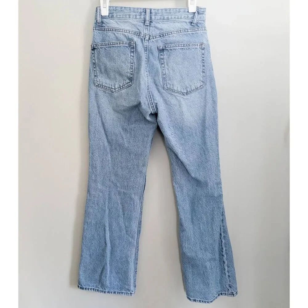 H&M Button Fly Straight Leg Ripped Jeans - Picture 2 of 3